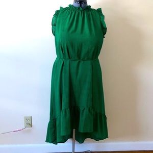 Who What Wear green polka dot midi XXL dress